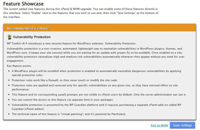 Proteção Contra Vulnerabilidades, que faz parte do WP Toolkit v6.4 Proteção Contra Vulnerabilidades, que faz parte do WP Toolkit v6.4